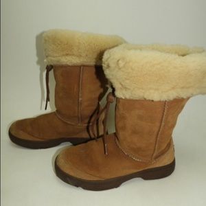 UGG chestnut shearling sheepskin boots Sz 7